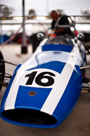 16;1962-Cooper-T59;25-July-2010;50mm;Australia;David-Reid;Morgan-Park-Raceway;QLD;Queensland;Warwick;atmosphere;auto;close‒up;detail;motorsport;paddock;racing