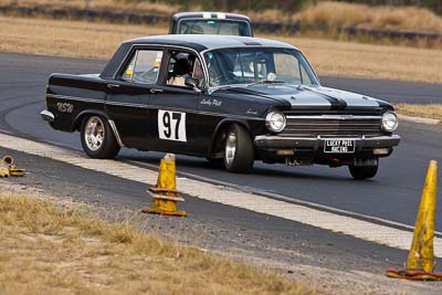 97;1963-Holden-EH;25-July-2010;Australia;Group-N;Historic-Touring-Cars;Morgan-Park-Raceway;Phillip-Taylor;QLD;Queensland;Warwick;auto;classic;motorsport;oversteer;racing;super-telephoto;vintage