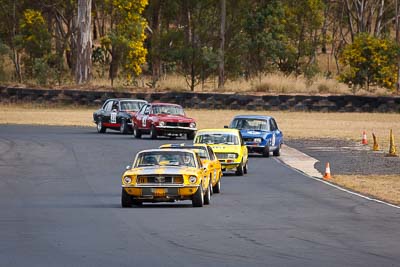 55;1968-Ford-Mustang;25-July-2010;Australia;Group-N;Historic-Touring-Cars;Morgan-Park-Raceway;QLD;Queensland;Russell-Wright;Warwick;auto;classic;motorsport;racing;super-telephoto;vintage