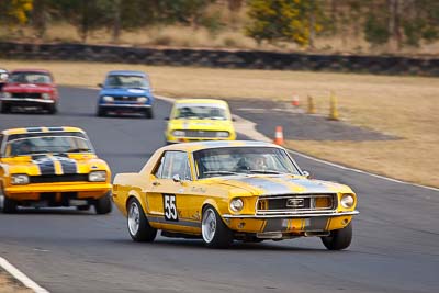 55;1968-Ford-Mustang;25-July-2010;Australia;Group-N;Historic-Touring-Cars;Morgan-Park-Raceway;QLD;Queensland;Russell-Wright;Warwick;auto;classic;motorsport;racing;super-telephoto;vintage