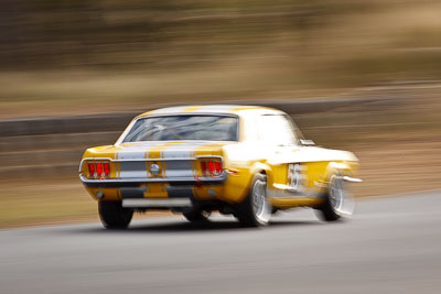 55;1968-Ford-Mustang;25-July-2010;Australia;Group-N;Historic-Touring-Cars;Morgan-Park-Raceway;QLD;Queensland;Russell-Wright;Topshot;Warwick;auto;classic;motion-blur;motorsport;racing;super-telephoto;vintage