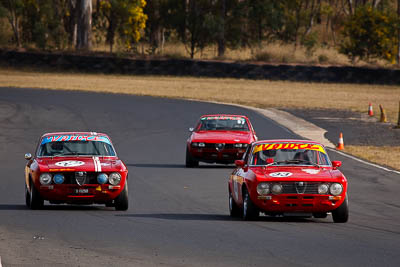 23;33;1969-Alfa-Romeo-GTV-1750;1973-Alfa-Romeo-GTV;25-July-2010;Australia;Barry-Wise;Historic-Production-Sports-Cars;Manuel-Pena;Morgan-Park-Raceway;QLD;Queensland;Warwick;auto;motorsport;racing;super-telephoto
