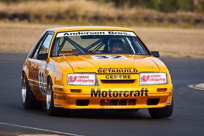 32;1985-Ford-Mustang;25-July-2010;Australia;Brett-Maddren;Group-A;Historic-Touring-Cars;Morgan-Park-Raceway;QLD;Queensland;Warwick;auto;classic;motorsport;racing;super-telephoto;vintage