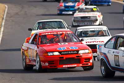 12;1991-Nissan-Skyline-R32-GTR;25-July-2010;Australia;Group-A;Historic-Touring-Cars;Morgan-Park-Raceway;QLD;Queensland;Roderick-Markland;Warwick;auto;classic;motorsport;racing;super-telephoto;vintage