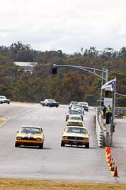 155;55;1968-Ford-Mustang;1971-Ford-Capri;25-July-2010;Australia;Glenn-Seton;Group-N;Historic-Touring-Cars;Morgan-Park-Raceway;QLD;Queensland;Russell-Wright;Warwick;auto;classic;motorsport;racing;super-telephoto;vintage