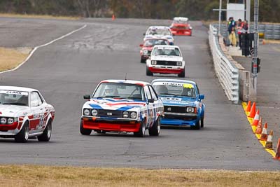 130;56;1972-Ford-Escort;1976-Isuzu-Gemini;25-July-2010;Australia;Group-C;Historic-Touring-Cars;Morgan-Park-Raceway;Murray-Scoble;Neville-Bertwistle;QLD;Queensland;Warwick;auto;classic;motorsport;racing;super-telephoto;vintage