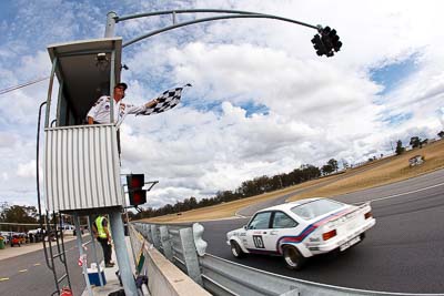 10;1978-Holden-Torana-A9X;25-July-2010;Australia;Group-C;Historic-Touring-Cars;Morgan-Park-Raceway;QLD;Queensland;Shaun-Tunny;Warwick;auto;chequered-flag;classic;clouds;finish;fisheye;motorsport;racing;sky;vintage