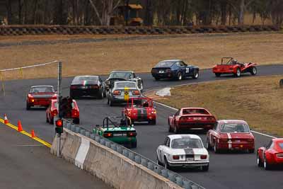 23;26;52;7;1969-Alfa-Romeo-GTV-1750;1969-Triumph-TR6;1980-Ferrari-308GTB;25-July-2010;Australia;Geoff-Byrne;Historic-Production-Sports-Cars;Len-Watson;Manuel-Pena;Morgan-Park-Raceway;Paul-Young;QLD;Queensland;Warwick;auto;motorsport;racing;super-telephoto