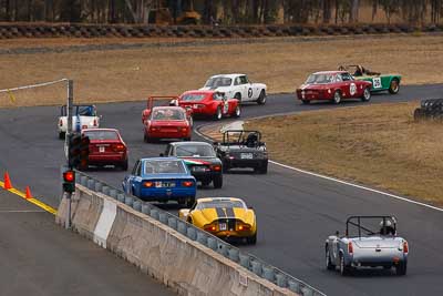 54;66;93;1962-Austin-Healey-Sprite;1968-Fiat-124AC;1970-Marcos;25-July-2010;Andrew-Gamblen;Australia;Geoffrey-King;Historic-Production-Sports-Cars;Morgan-Park-Raceway;Peter-Richards;QLD;Queensland;Warwick;auto;motorsport;racing;super-telephoto