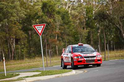 16;30-July-2010;ARC;Activ-Rallysport;Australia;Australian-Rally-Championship;Caloundra;Evo-9;Justin-Dowel;Matt-Lee;Mitsubishi-Lancer;Mitsubishi-Lancer-Evolution-IX;QLD;Queensland;Sunshine-Coast;auto;motorsport;racing;shakedown;telephoto