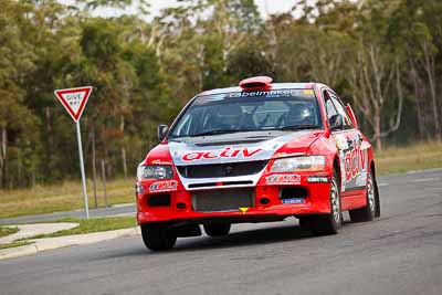 16;30-July-2010;ARC;Activ-Rallysport;Australia;Australian-Rally-Championship;Caloundra;Evo-9;Justin-Dowel;Matt-Lee;Mitsubishi-Lancer;Mitsubishi-Lancer-Evolution-IX;QLD;Queensland;Sunshine-Coast;auto;motorsport;racing;shakedown;telephoto