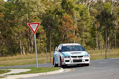 6;30-July-2010;APRC;Asia-Pacific-Rally-Championship;Australia;Caloundra;David-Green;Evo-9;Mitsubishi-Lancer;Mitsubishi-Lancer-Evolution-IX;Nathan-Quinn;QLD;Queensland;Sunshine-Coast;auto;motorsport;racing;shakedown;telephoto