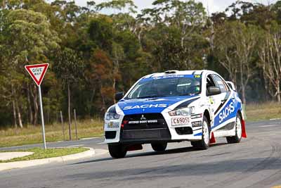 18;30-July-2010;ARC;Australia;Australian-Rally-Championship;Caloundra;Evo-10;John-McCarthy;Mitsubishi-Lancer;Mitsubishi-Lancer-Evolution-X;QLD;Queensland;Sachs-Rally-Team;Steven-Shepheard;Sunshine-Coast;Topshot;auto;motorsport;racing;shakedown;telephoto