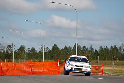 23;30-July-2010;ARC;Australia;Australian-Rally-Championship;Bruce-Fullerton;Caloundra;Evo-6;Hugh-Reardon‒Smith;Mitsubishi-Lancer;Mitsubishi-Lancer-Evolution-VI;QLD;Queensland;Sunshine-Coast;auto;motorsport;racing;shakedown;telephoto