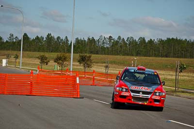 16;30-July-2010;ARC;Activ-Rallysport;Australia;Australian-Rally-Championship;Caloundra;Evo-9;Justin-Dowel;Matt-Lee;Mitsubishi-Lancer;Mitsubishi-Lancer-Evolution-IX;QLD;Queensland;Sunshine-Coast;auto;motorsport;racing;shakedown;telephoto