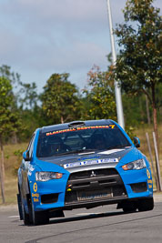 7;30-July-2010;APRC;Asia-Pacific-Rally-Championship;Australia;Caloundra;Evo-10;Glen-Raymond;Matt-Raymond;Mitsubishi-Lancer;Mitsubishi-Lancer-Evolution-X;QLD;Queensland;Sunshine-Coast;auto;motorsport;racing;shakedown;super-telephoto