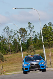 7;30-July-2010;APRC;Asia-Pacific-Rally-Championship;Australia;Caloundra;Evo-10;Glen-Raymond;Matt-Raymond;Mitsubishi-Lancer;Mitsubishi-Lancer-Evolution-X;QLD;Queensland;Sunshine-Coast;auto;motorsport;racing;shakedown;super-telephoto