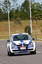 34;30-July-2010;Australia;Caloundra;Gerard-McConkey;Marius-Swart;QLD;QRC;Queensland;Queensland-Rally-Championship;Sunshine-Coast;Volkswagen-Polo-S2000;auto;motorsport;racing;shakedown;super-telephoto