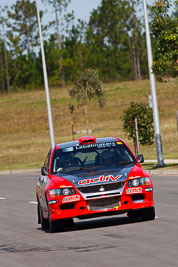 16;30-July-2010;ARC;Activ-Rallysport;Australia;Australian-Rally-Championship;Caloundra;Evo-9;Justin-Dowel;Matt-Lee;Mitsubishi-Lancer;Mitsubishi-Lancer-Evolution-IX;QLD;Queensland;Sunshine-Coast;auto;motorsport;racing;shakedown;super-telephoto