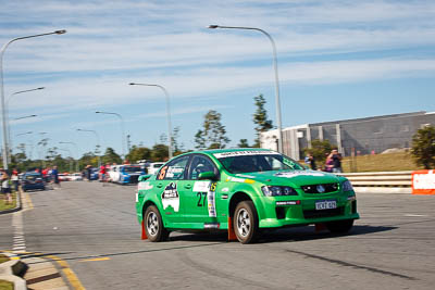 27;30-July-2010;ARC;Australia;Australian-Rally-Championship;Caloundra;Holden-Commodore-VE-SS;Jason-Bruinsma;Lisa-White;QLD;Queensland;Sunshine-Coast;auto;motorsport;racing;shakedown;telephoto