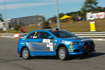 7;30-July-2010;APRC;Asia-Pacific-Rally-Championship;Australia;Caloundra;Evo-10;Glen-Raymond;Matt-Raymond;Mitsubishi-Lancer;Mitsubishi-Lancer-Evolution-X;QLD;Queensland;Sunshine-Coast;auto;motorsport;racing;shakedown;telephoto