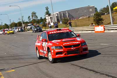 8;30-July-2010;APRC;Asia-Pacific-Rally-Championship;Australia;Caloundra;Evo-9;Mitsubishi-Lancer;Mitsubishi-Lancer-Evolution-IX;Pertamina-Rally-Team;QLD;Queensland;Rifat-Sungkar;Scott-Beckwith;Sunshine-Coast;auto;motorsport;racing;shakedown;telephoto