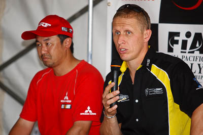 30-July-2010;APRC;Alister-McRae;Asia-Pacific-Rally-Championship;Australia;Caloundra;QLD;Queensland;Sunshine-Coast;auto;interview;motorsport;portrait;racing;telephoto