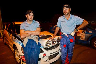 30-July-2010;APRC;Asia-Pacific-Rally-Championship;Australia;Caloundra;David-Green;Nathan-Quinn;QLD;Queensland;Sunshine-Coast;auto;motorsport;night;portrait;racing;wide-angle