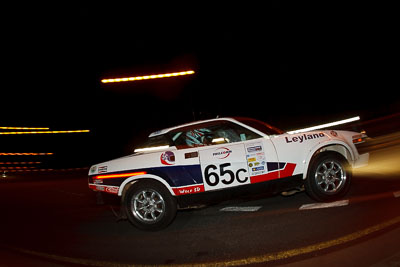 65;30-July-2010;Australia;Caloundra;Penny-ODoherty;QLD;Queensland;Sunshine-Coast;Triumph-TR7-V8;Troy-ODoherty;auto;classic;fisheye;historic;motion-blur;motorsport;night;racing;vintage