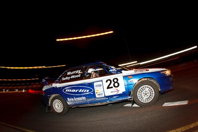 28;30-July-2010;ARC;Australia;Australian-Rally-Championship;Caloundra;John-Murray;QLD;Queensland;Robert-Selby-Wood;Subaru-Impreza-WRX-STI;Sunshine-Coast;auto;fisheye;motion-blur;motorsport;night;racing