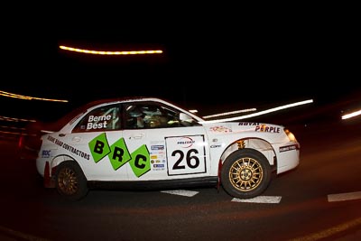 26;30-July-2010;ARC;Australia;Australian-Rally-Championship;Caloundra;John-Berne;QLD;Queensland;Subaru-Impreza-RS;Sunshine-Coast;Tony-Best;auto;fisheye;motion-blur;motorsport;night;racing