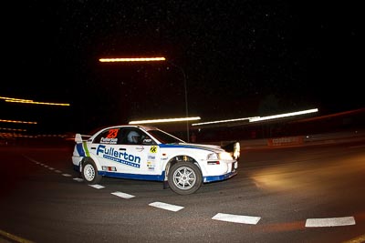 23;30-July-2010;ARC;Australia;Australian-Rally-Championship;Bruce-Fullerton;Caloundra;Evo-6;Hugh-Reardon‒Smith;Mitsubishi-Lancer;Mitsubishi-Lancer-Evolution-VI;QLD;Queensland;Sunshine-Coast;auto;fisheye;motion-blur;motorsport;night;racing