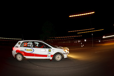 22;30-July-2010;ARC;Australia;Australian-Rally-Championship;Caloundra;Margot-Knowles;QLD;Queensland;Simon-Knowles;Sunshine-Coast;Toyota-Corolla-Sportivo;auto;fisheye;motion-blur;motorsport;night;racing