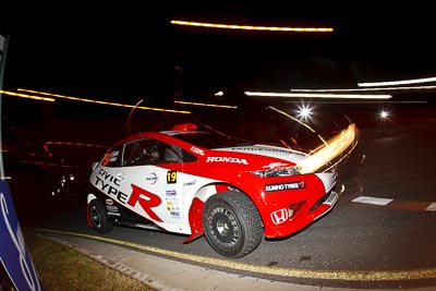 19;30-July-2010;ARC;Australia;Australian-Rally-Championship;Caloundra;Eli-Evans;Glen-Weston;Honda-Civic-Type-R;QLD;Queensland;Sunshine-Coast;auto;fisheye;motion-blur;motorsport;night;racing