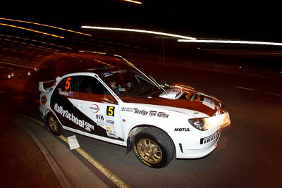 5;30-July-2010;APRC;Asia-Pacific-Rally-Championship;Australia;Brendan-Reeves;Caloundra;QLD;Queensland;Rhianon-Smyth;Subaru-Impreza-WRX-STI;Sunshine-Coast;auto;fisheye;motion-blur;motorsport;night;racing