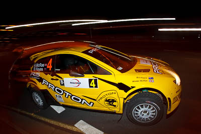 4;30-July-2010;APRC;Alister-McRae;Asia-Pacific-Rally-Championship;Australia;Bill-Hayes;Caloundra;Proton-Satria-Neo-S2000;QLD;Queensland;Sunshine-Coast;auto;fisheye;motion-blur;motorsport;night;racing