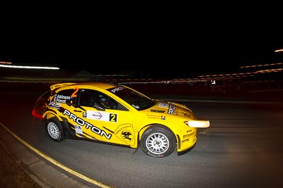 2;30-July-2010;APRC;Asia-Pacific-Rally-Championship;Australia;Caloundra;Chris-Atkinson;Proton-Satria-Neo-S2000;QLD;Queensland;Stephane-Prevot;Sunshine-Coast;auto;fisheye;motion-blur;motorsport;night;racing