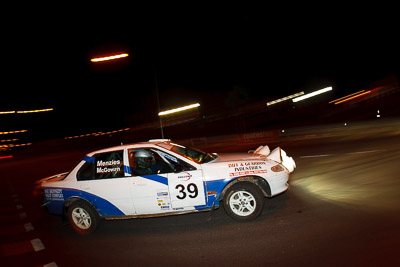 39;30-July-2010;Australia;Caloundra;Ford-Falcon-XR8;Ian-Menzies;QLD;QRC;Queensland;Queensland-Rally-Championship;Robert-McGowan;Sunshine-Coast;auto;fisheye;motion-blur;motorsport;night;racing