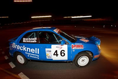 46;30-July-2010;Australia;Caloundra;Grant-Brecknell;James-McIntosh;QLD;QRC;Queensland;Queensland-Rally-Championship;Subaru-Impreza-RS;Sunshine-Coast;auto;fisheye;motion-blur;motorsport;night;racing