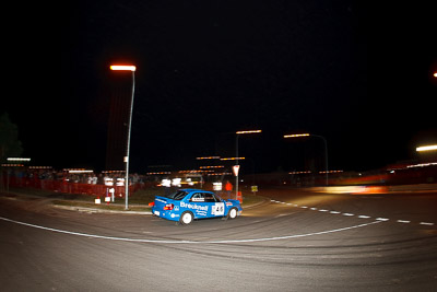 46;30-July-2010;Australia;Caloundra;Grant-Brecknell;James-McIntosh;QLD;QRC;Queensland;Queensland-Rally-Championship;Subaru-Impreza-RS;Sunshine-Coast;auto;fisheye;motion-blur;motorsport;night;racing