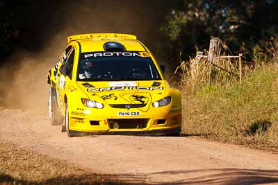 2;31-July-2010;APRC;Asia-Pacific-Rally-Championship;Australia;Chris-Atkinson;Imbil;Proton-Satria-Neo-S2000;QLD;Queensland;Stephane-Prevot;Sunshine-Coast;auto;motorsport;racing;super-telephoto