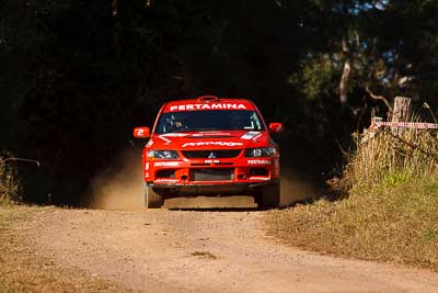 8;31-July-2010;APRC;Asia-Pacific-Rally-Championship;Australia;Evo-9;Imbil;Mitsubishi-Lancer;Mitsubishi-Lancer-Evolution-IX;Pertamina-Rally-Team;QLD;Queensland;Rifat-Sungkar;Scott-Beckwith;Sunshine-Coast;auto;motorsport;racing;super-telephoto