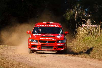 8;31-July-2010;APRC;Asia-Pacific-Rally-Championship;Australia;Evo-9;Imbil;Mitsubishi-Lancer;Mitsubishi-Lancer-Evolution-IX;Pertamina-Rally-Team;QLD;Queensland;Rifat-Sungkar;Scott-Beckwith;Sunshine-Coast;auto;motorsport;racing;super-telephoto