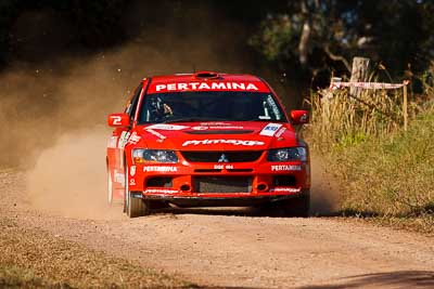 8;31-July-2010;APRC;Asia-Pacific-Rally-Championship;Australia;Evo-9;Imbil;Mitsubishi-Lancer;Mitsubishi-Lancer-Evolution-IX;Pertamina-Rally-Team;QLD;Queensland;Rifat-Sungkar;Scott-Beckwith;Sunshine-Coast;auto;motorsport;racing;super-telephoto