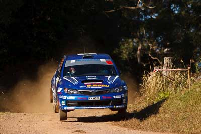 9;31-July-2010;APRC;Asia-Pacific-Rally-Championship;Australia;Ben-Searcy;Imbil;Jean‒Louis-Leyraud;QLD;Queensland;Subaru-Impreza-WRX-STI;Sunshine-Coast;auto;motorsport;racing;super-telephoto