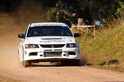 10;31-July-2010;APRC;Asia-Pacific-Rally-Championship;Australia;Brian-Green;Chris-Cobham;Evo-9;Imbil;Mitsubishi-Lancer;Mitsubishi-Lancer-Evolution-IX;QLD;Queensland;Sunshine-Coast;auto;motorsport;racing;super-telephoto