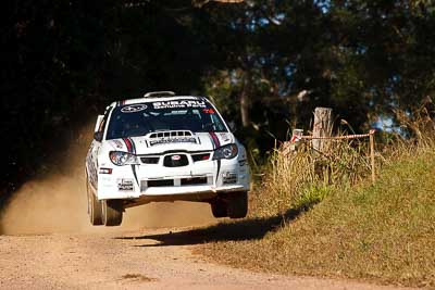 14;31-July-2010;ARC;Australia;Australian-Rally-Championship;Imbil;QLD;Queensland;Simon-Evans;Subaru-Impreza-WRX;Sue-Evans;Sunshine-Coast;auto;motorsport;racing;super-telephoto