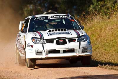 14;31-July-2010;ARC;Australia;Australian-Rally-Championship;Imbil;QLD;Queensland;Simon-Evans;Subaru-Impreza-WRX;Sue-Evans;Sunshine-Coast;auto;motorsport;racing;super-telephoto