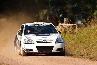 15;31-July-2010;ARC;Australia;Australian-Rally-Championship;Imbil;QLD;Queensland;Rebecca-Smart;Ryan-Smart;Sunshine-Coast;Toyota-Corolla-Sportivo;auto;motorsport;racing;super-telephoto