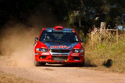 16;31-July-2010;ARC;Activ-Rallysport;Australia;Australian-Rally-Championship;Evo-9;Imbil;Justin-Dowel;Matt-Lee;Mitsubishi-Lancer;Mitsubishi-Lancer-Evolution-IX;QLD;Queensland;Sunshine-Coast;auto;motorsport;racing;super-telephoto